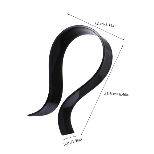 3Pièces Crochet Casque Noir Stable Anti-Rayures Utilisation Prolongée 1
