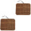 2Pièces Étui Roulé Pour Couteaux Chef Toile Marron Clair 5