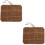 2Pièces Étui Roulé Pour Couteaux Chef Toile Marron Clair 8