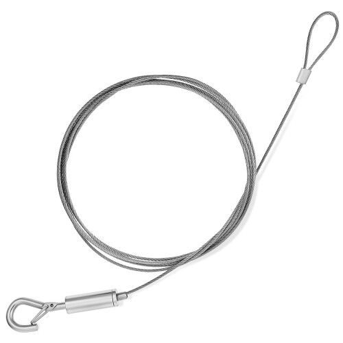 2Pièces Câble Suspendu Acier Inoxydable Pour Tableaux Argenté