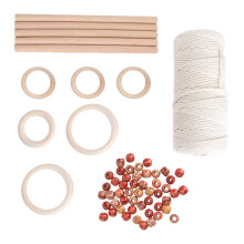 1Ensemble Matériel Bois Coton Khaki Kit DIY Accessoires