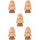 5Pcs Wooden Christmas Tree Toothpick Container Beige Storage 10