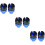 6Pièces Protection Roue Aluminium Traitement Bleu 6