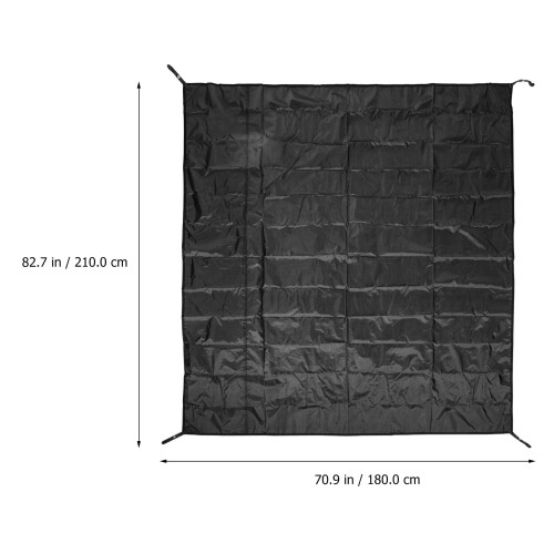 2Pièces Sol Noir Étanche Durable Pour Camping Plein Air 1