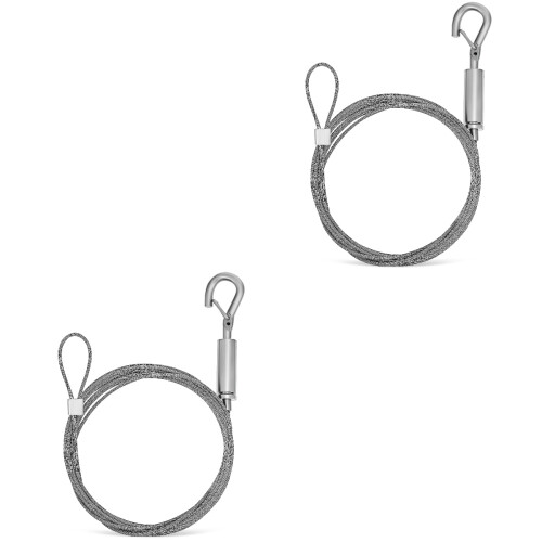 2Pièces Câble Suspendu Acier Inoxydable Pour Tableaux Argenté 2