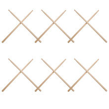 12Paires Baguettes Percussion En Bois Ergonomiques Marron Clair
