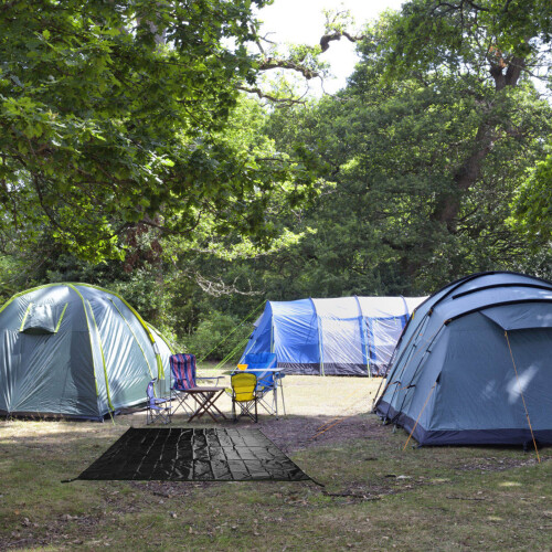 2Pièces Sol Noir Étanche Durable Pour Camping Plein Air 2