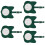 5Pièces Tags Bagage Vert Pour Voyage Et Décoration 10