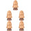5Pcs Wooden Christmas Tree Toothpick Container Beige Storage 8