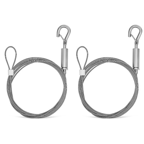2Pièces Câble Suspendu Acier Inoxydable Pour Tableaux Argenté 1