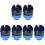 6Pièces Protection Roue Aluminium Traitement Bleu 2