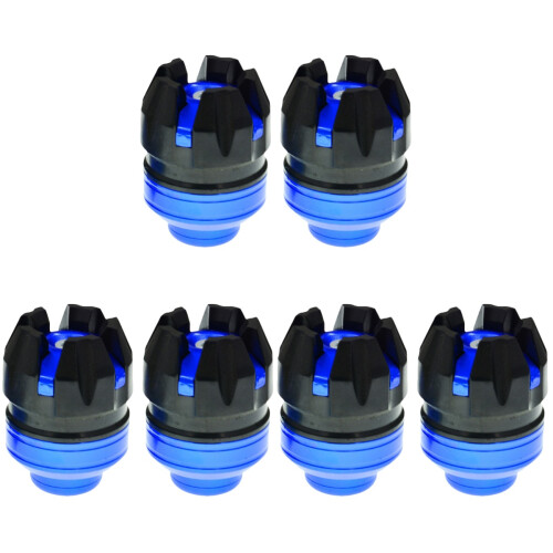 6Pièces Protection Roue Aluminium Traitement Bleu 1
