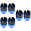 6Pièces Protection Roue Aluminium Traitement Bleu 8