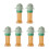 6Pièces Couvercles Kids Vert Silicone Portable Décor 7