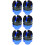 6Pièces Protection Roue Aluminium Traitement Bleu 7