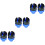 6Pièces Protection Roue Aluminium Traitement Bleu 5