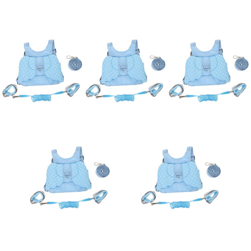 5Ensembles Harnais Avec Laisse Doux Respirant Sécurisé 1