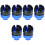 6Pièces Protection Roue Aluminium Traitement Bleu 3
