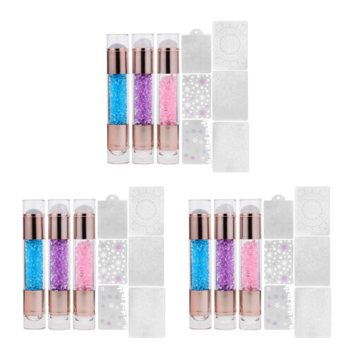 9Pièces Ensemble Nail Stamping Assorti Pour Création Ongles 1