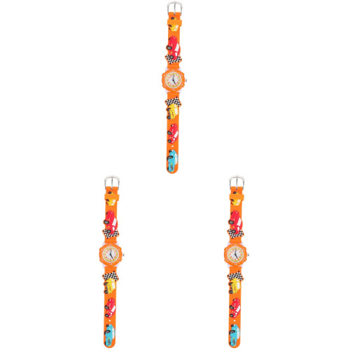 3Pièces Enfants Orange Design Cartoon Ajustable 2