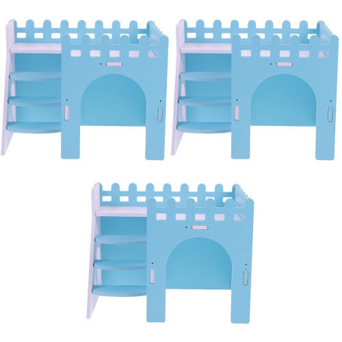 3Pièces En Bois Pour Hamsters Hérissons Confortable 2