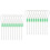 20Pcs Green Steel Wire Cable Seals Self-Locking Safety Tags 4