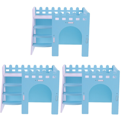 3Pièces En Bois Pour Hamsters Hérissons Confortable 1