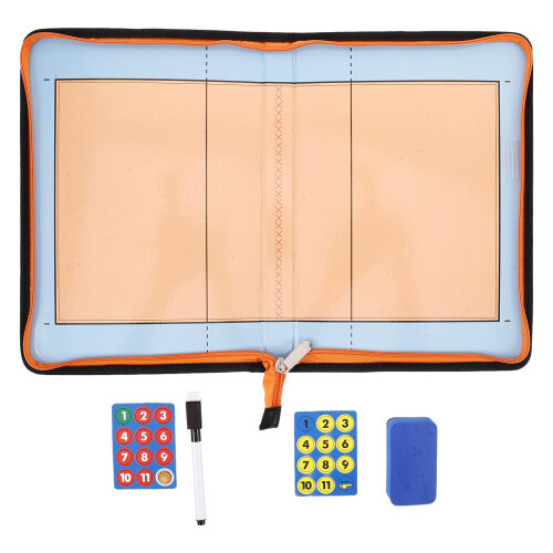 2Ensembles Coaching Volley Cuir Zippée Pliable Avec Marqueurs 2