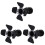 3Pcs Durable Black Iron LED Indoor Multipurpose Ceiling Spotlights 3