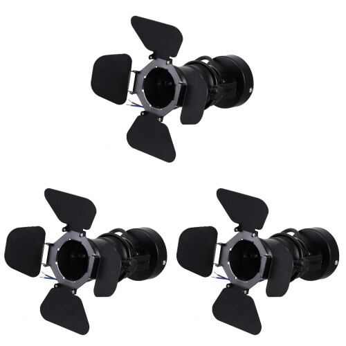 3Pcs Durable Black Iron LED Indoor Multipurpose Ceiling Spotlights 2