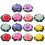 Artificial Flowers Plastic Blue Decorative Floating 70pcs 4in 1