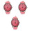 3Pièces Rose Femme Élégantes Délicates Usage Polyvalent 3