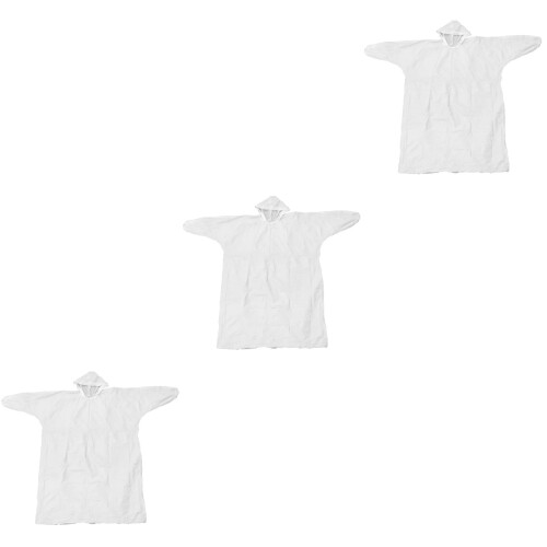3Pièces Capes Jetables Blanches Durable Légères Pour Outdoor 2