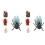 2Ensembles Figurines Cicada Simulation Multi, Jouets Enfants Éducatifs 2