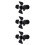 3Pcs Durable Black Iron LED Indoor Multipurpose Ceiling Spotlights 5
