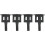 4Pcs Lightweight Iron Cattle Shedding Comb Black Cow Grooming Tool 4