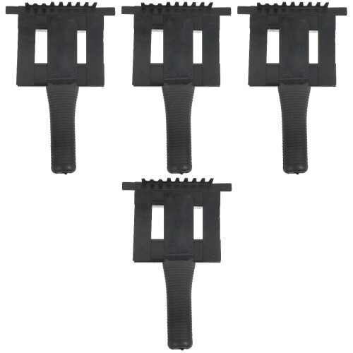 4Pcs Lightweight Iron Cattle Shedding Comb Black Cow Grooming Tool 2
