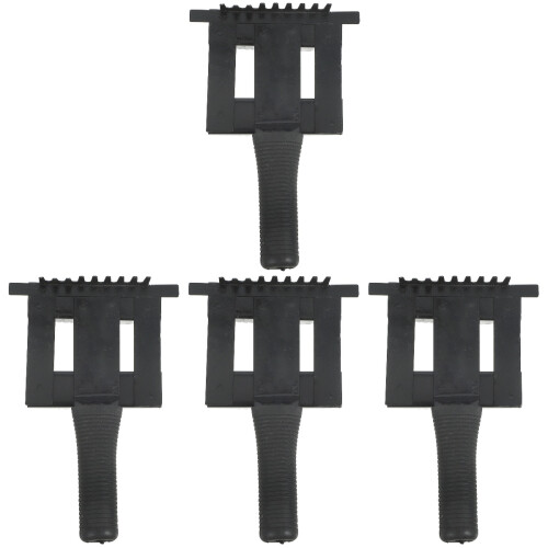 4Pcs Lightweight Iron Cattle Shedding Comb Black Cow Grooming Tool 1