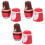 3Ensembles En Bois Rouge Décorations Empilables Noël 5