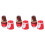 3Ensembles En Bois Rouge Décorations Empilables Noël 6