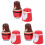 3Ensembles En Bois Rouge Décorations Empilables Noël 4