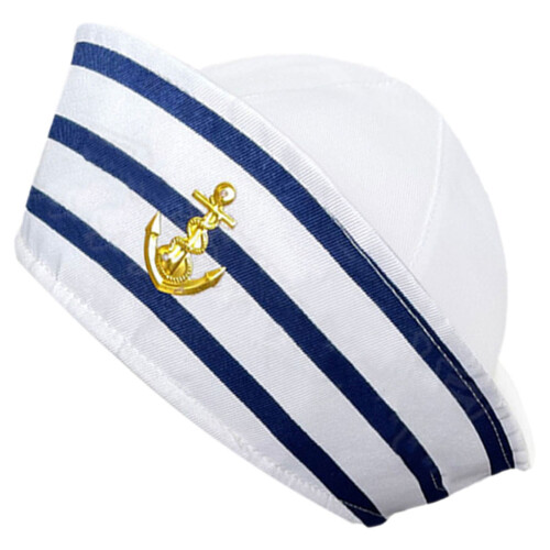 3Pcs Polyester Captain Hats Cosplay Boating Sailor Hats