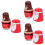 3Ensembles En Bois Rouge Décorations Empilables Noël 8