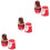 3Ensembles En Bois Rouge Décorations Empilables Noël 7