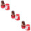3Ensembles En Bois Rouge Décorations Empilables Noël 11