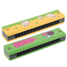 8Pièces Harmonica Bois Coloré 16 Trous Enfants Apprentissage Musical