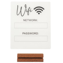3Pcs Wifi Password Sign Acrylic Board Reminder