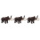 3Pcs Realistic Plastic Elephant Toy Model For Decor And Collection 9