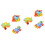 6Pièces Jouet Enfants Assemblage Train Kart Plastique Couleurs 5