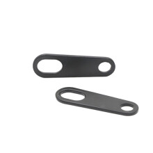 Motorcycle Headlight and Turn Signal Bracket with Adjustable Fork Mount, Black Pair
